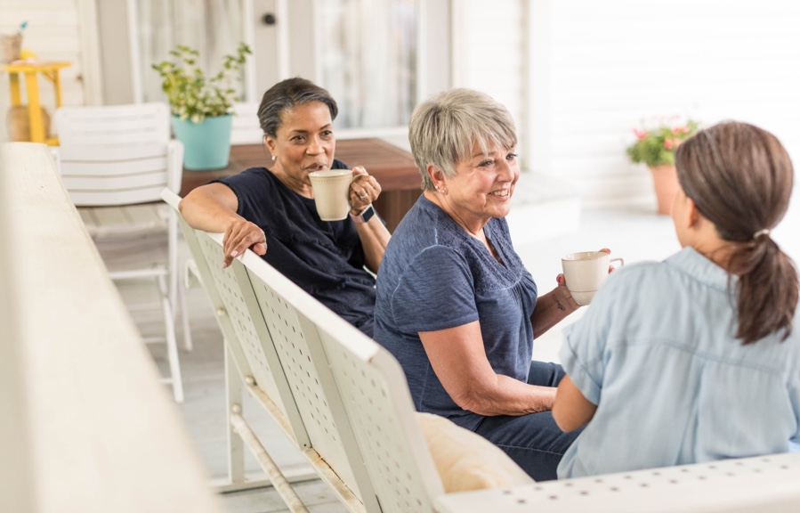 older women laughing together